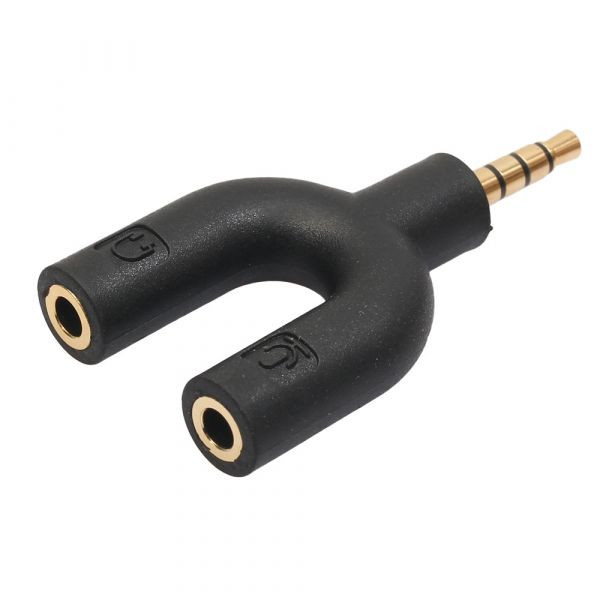 U-Shape Converter- 3.5mm Audio Splitter For Headphone and Microphone