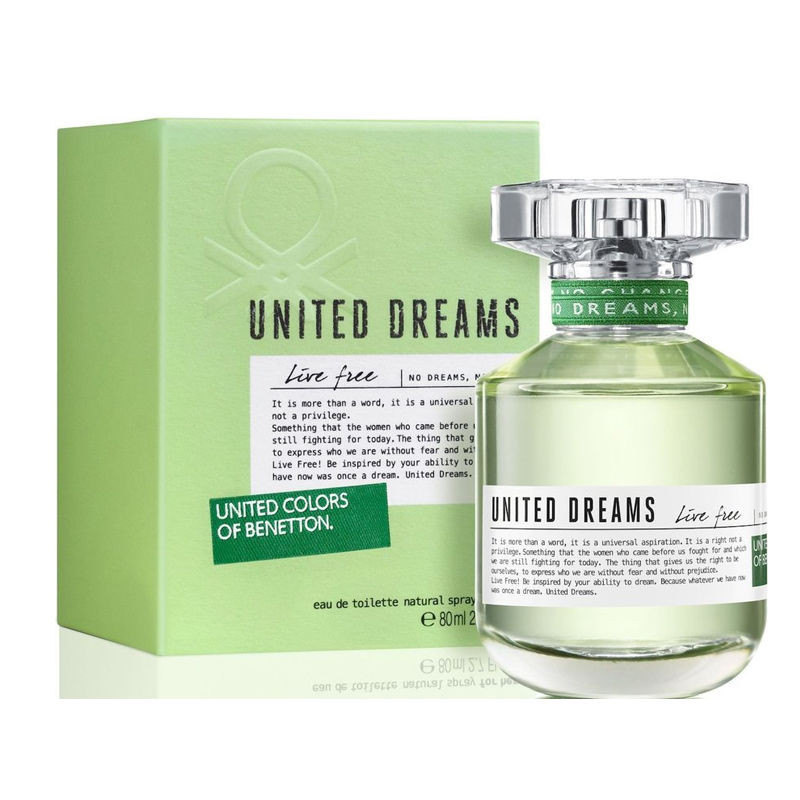 Benetton United Dreams Live Free EDT 80ML Spray For Women