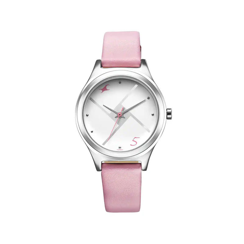 Fastrack 6152SL08 Stunners Silver Dial Leather Strap Women’s Watch