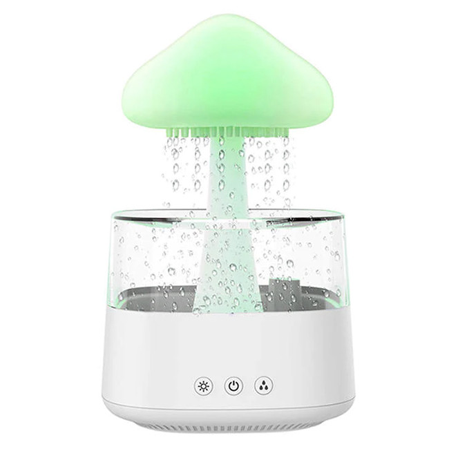 5 IN 1 Bluetooth Speaker Rain Cloud Humidifier, switchable 7 colors, 450ml capacity super quiet, intelligent anti-dry function