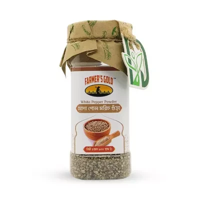 Farmer's Gold White Pepper (Gol Morich) Powder 100 gm