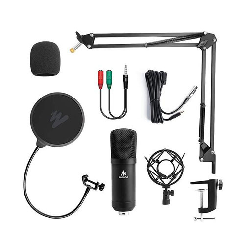 MAONO AU-A03 Condenser Microphone Professional Podcast Studio Microphone Audio 3.5mm Computer Mic For Live Streaming