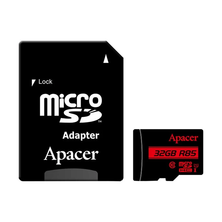 Apacer 32GB Micro SD Class 10 Memory Card with Adapter (R85)