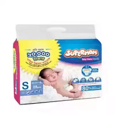 Supermom Baby Diaper Belt S New Born-8 kg (Free 80 Pcs Wipes) 28 pcs