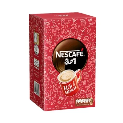 Nestlé Nescafe 3 in 1 Coffee Mix Sachet Box 15 gm 10 pcs