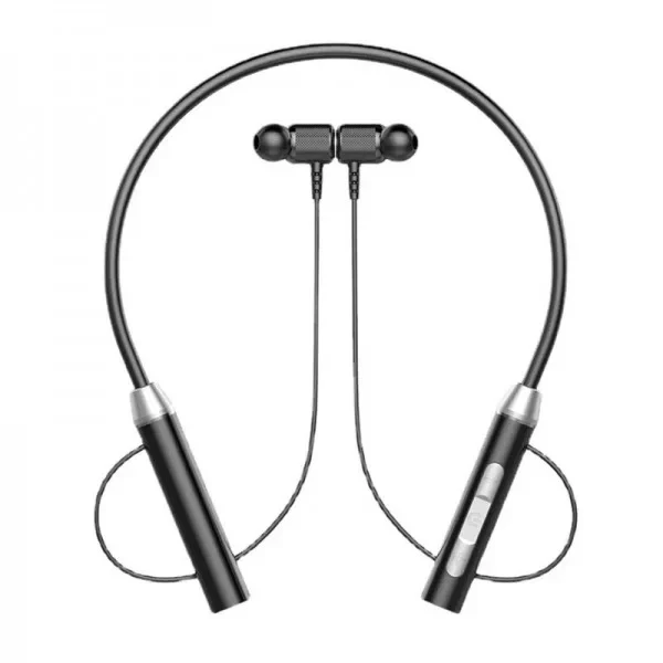 G7 Bluetooth Neckband With Magnetic Headsets- Black Color