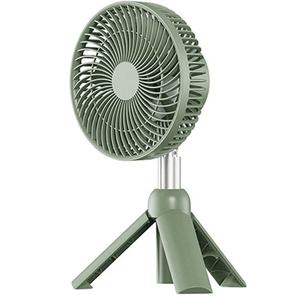 AZEADA PD-F27 Rechargeable Fan With Tripod Stand- Green Color