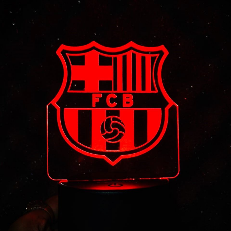 GearUP Acrylic Multicolor Night Lamp (FC Barcelona)
