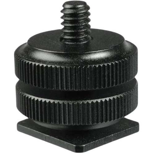 GearUP CM30 1/4 Inch (Full Metal) Double Nut Cold Shoe Mount for Camera, LED Light, Microphone