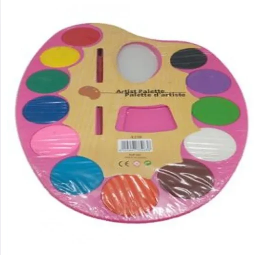 Water Colors Plastic Artist Palette with brush for kids