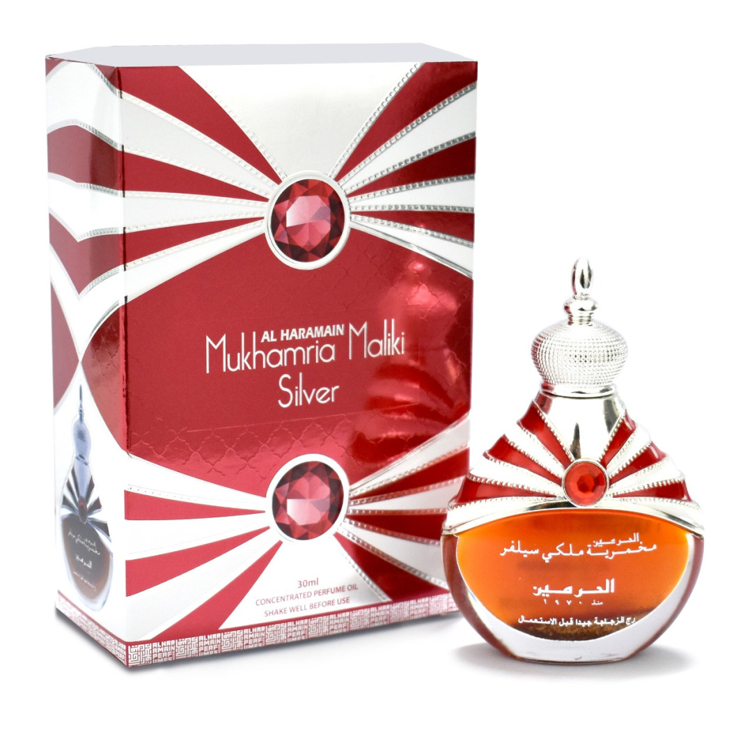Al Haramain Mukhamria Maliki Silver 30ML Attar For Unisex