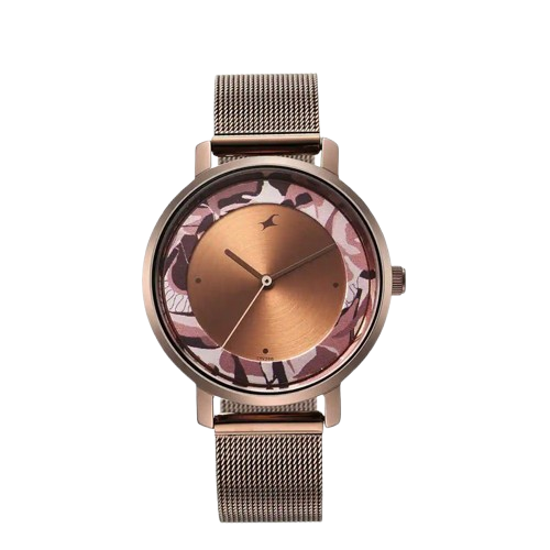 Fastrack 6287QM01 Urban Camo Metal Strap Brown Women’s Watch