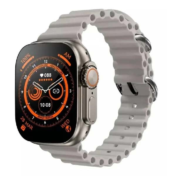 KD99 Ultra Smart Watch With Bluetooth Calling- Silver