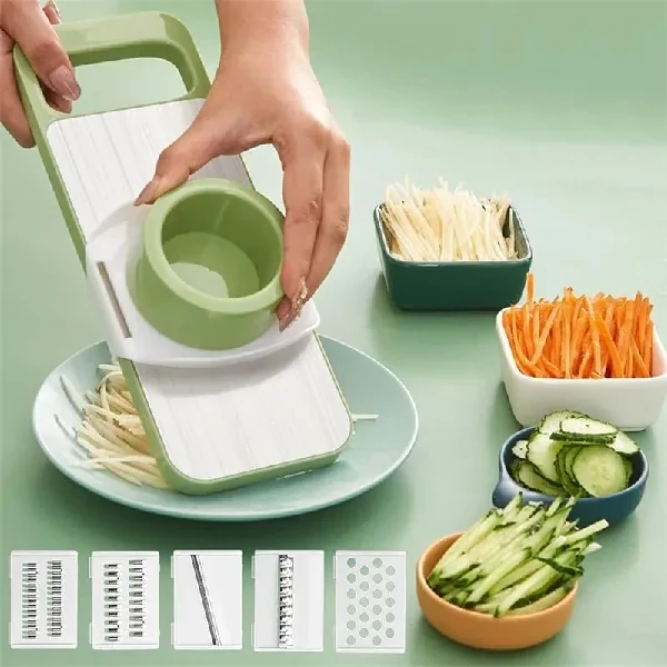 5-in-1 Multifunctional Vegetable Slicer Cutter Potato Shredders Garlic Carrot Grater Chopper