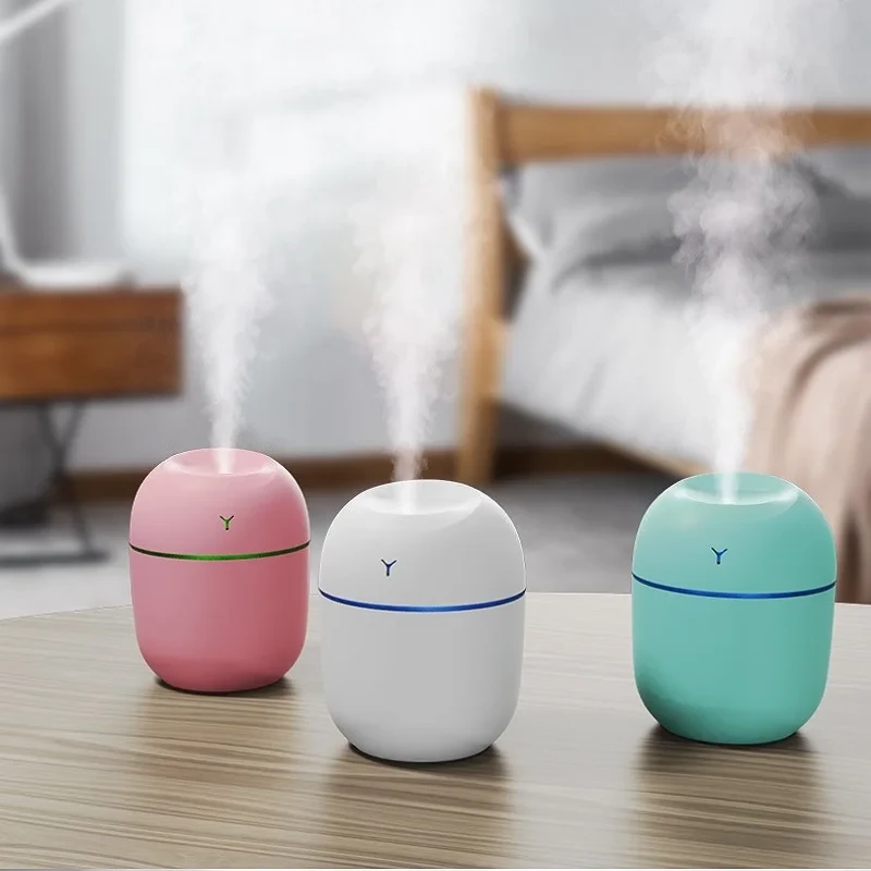 Portable 220ML Air Humidifier Essential Oil Diffuser Humidificador for Home Car Office with LED Night Lamp
