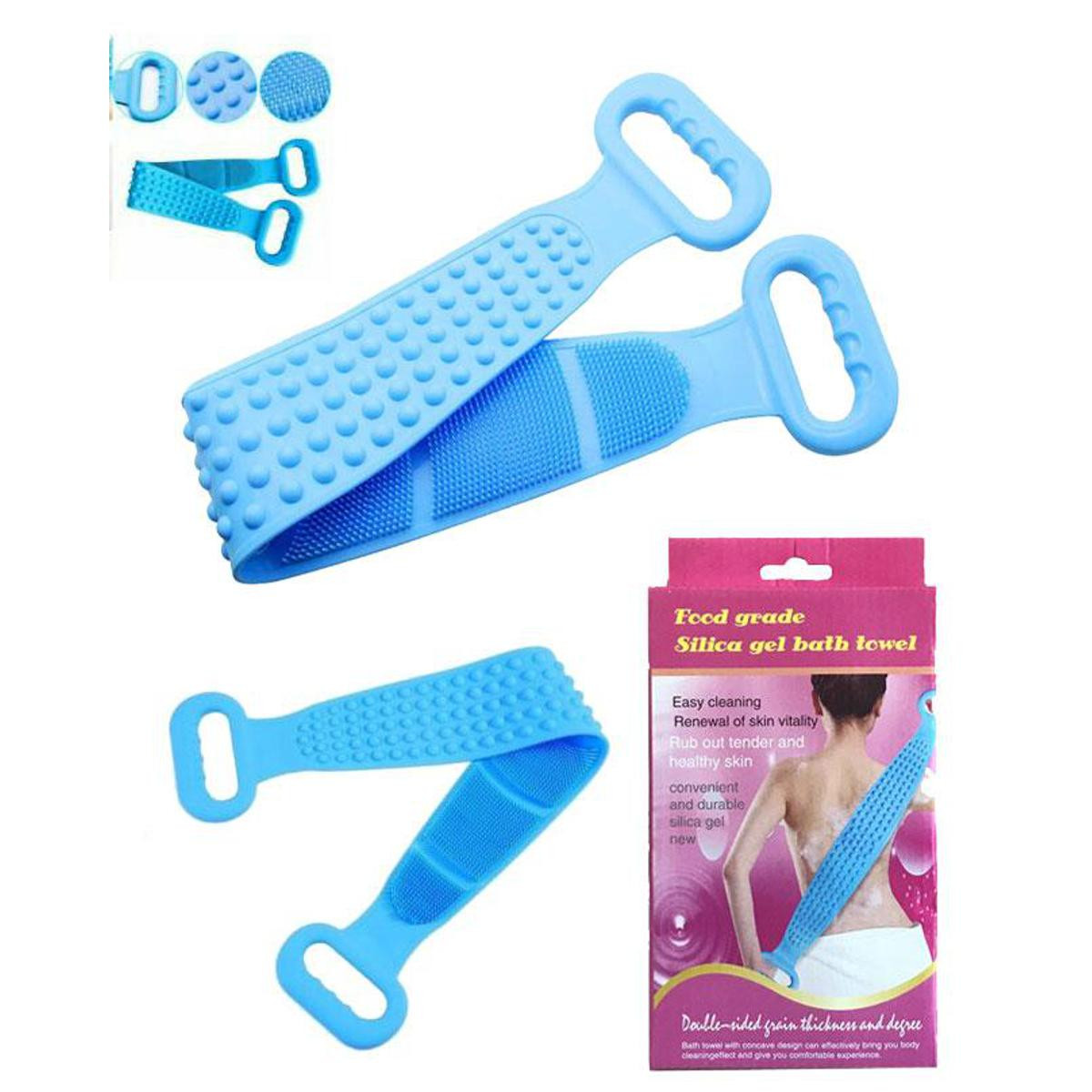 1pcs Silica Gel Bath Towel Back Strip Belt Bathroom Equipment