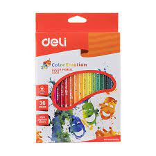 Deli Triangular Colored Pencils 36 colour