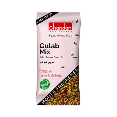 Chandan Gulab Mix Mouth Freshener 50 Sachets 110 gm