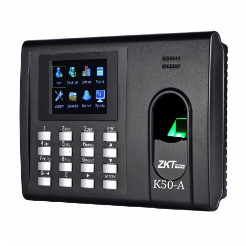 ZKTeco K50A Fingerprint Time Attendance & Access Control Terminal With Adapter