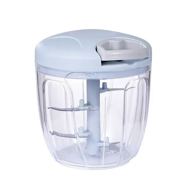 Manual Food Chopper Vegetable Chopper 5 Blades Manual Food Processor Onion Meat -Hand Blenders