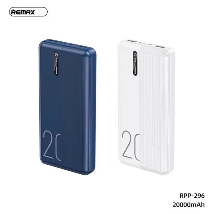 REMAX RPP-296 20000mAh LANDON SERIES 2.1A POWER BANK (OUTPUT-2USB) (INPUT-MICRO/TYPE-C), 20000mAh Power Bank, Power Bank For Android