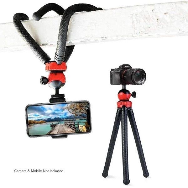 Octopus Tripod With Ball Head- Best For DSLR Or Smartphone Vlogging & Table Stand